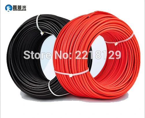 Xinpuguang 1x10 м 6mm2 Красный/Черный Солнечная PV кабель для солнечной панели/ячейки