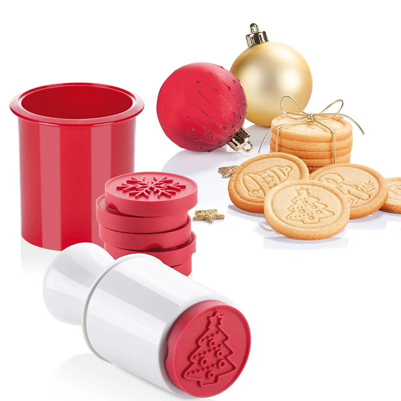 

6pcs/set Cartoon Stamps Moulds Christmas Tree Cookie Tools Cake Decoration Bakeware Kitchen Gadgets Accessories Supplies Product
