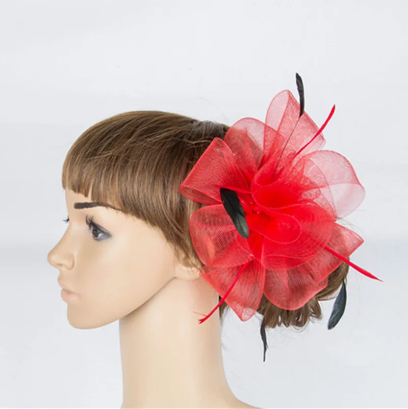 Aliexpress Clical Color Crinoline Fascinator Headwear Aliexpress Clical Color Crinoline Fascinator Headwear Colorful Mesh Feather Church Show Hair Accessories Millinery Tail Hats Myq038 From