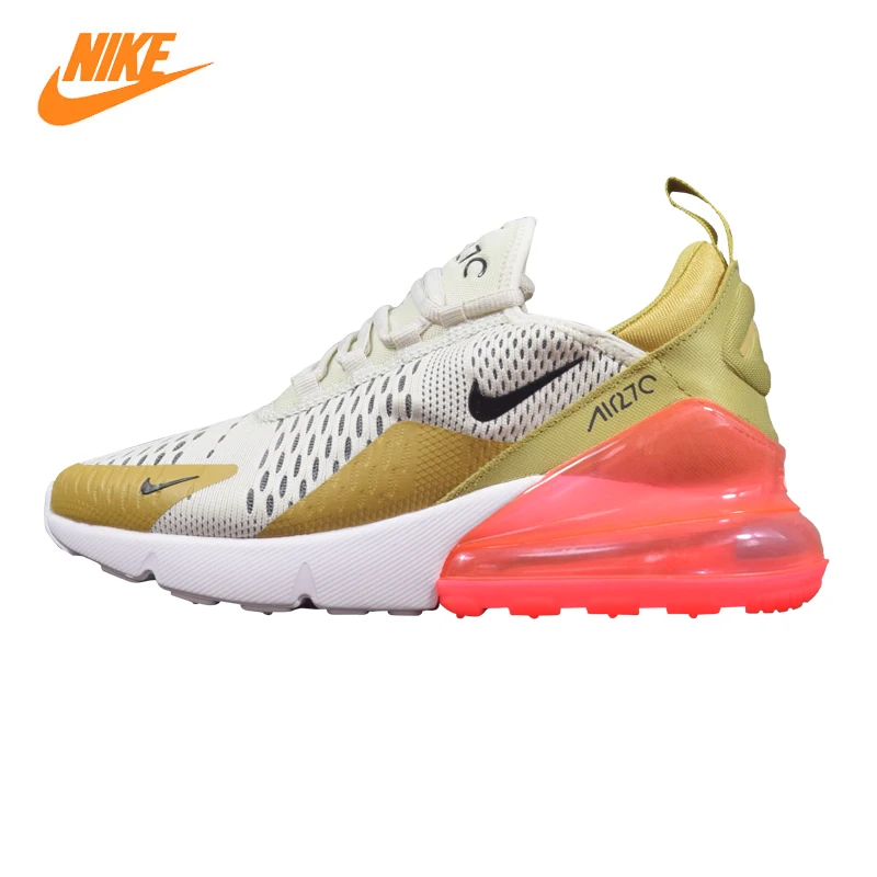 

Nike Air Max 270 Women's Running Shoes, White & Yellow, Shock Absorbing Wear-resistant Breathable Lightweight AH6789 700
