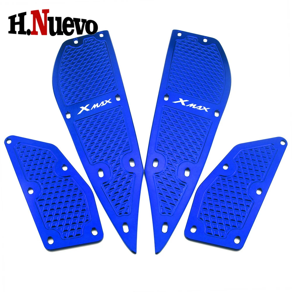For Yamaha XMAX 300 Accessories Motorcycle X MAX X-MAX 300 250 XMAX300 XMAX250 Foot Rest Pegs Pedal Footrest Step Plate Pads Kit (9)