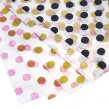 30*140 см искусственная кожа Блестящий горошек Прозрачность кожа, бант для волос Сделай Сам Сумка Обувь швейный материал, 1Yc6410