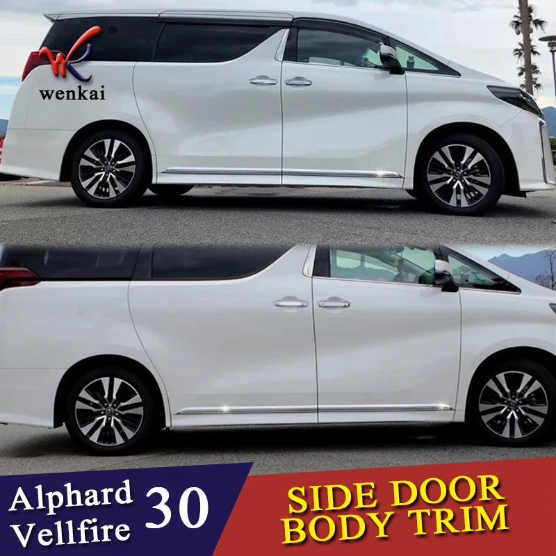 Автомобильные аксессуары Стайлинг для Toyota Alphard Vellfire 30 серии- кузов дверь боковая юбка акцент литье наклейка отделка