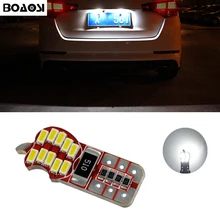 BOAOSI 1x T10 4014SMD LED License Number Plate Light Canbus For Mitsubishi asx Lancer Outlander Galant Pajero