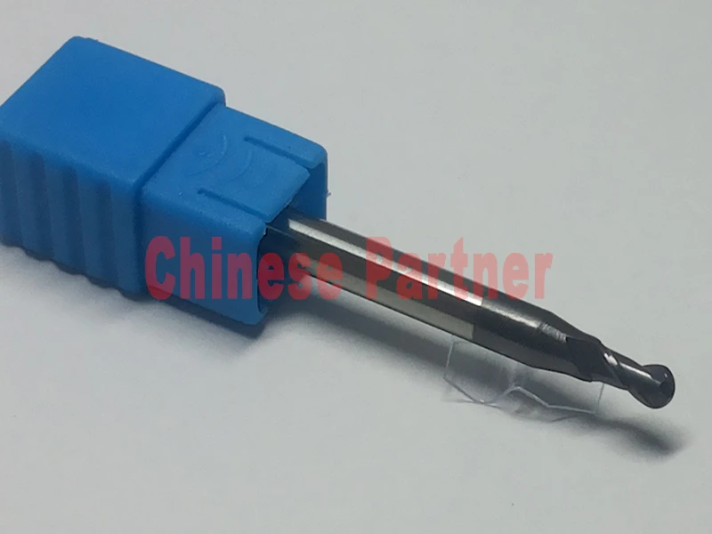 

Free shipping-3pcs radius=1mm hrc60 R1*4*D6*50 2 Flutes Ball nose end mill Spiral Bit Milling Tools CNC cutter Router bits knife