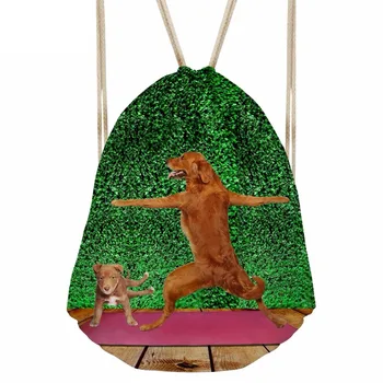 

Funny 3D Yoga Dog Print Women Drawstring Bags Fashion Teen Girl Travel Storage Backpacks Soft Punch Pocket Beach BagSumka