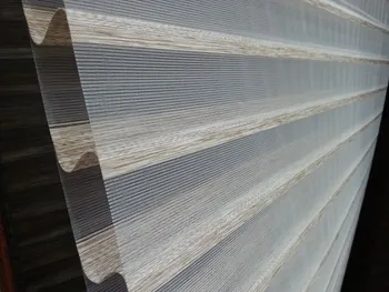 

Custom Made Translucent Shangri-la Blinds in Dark Beige Window Curtains for Living Room 6 Colors are Available