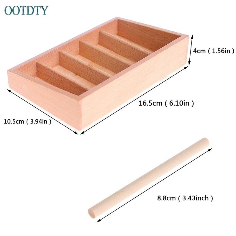 Montessori Wooden Spindle Box 45 Spindles Mathematics Counting Educational Toy educational toys math toys