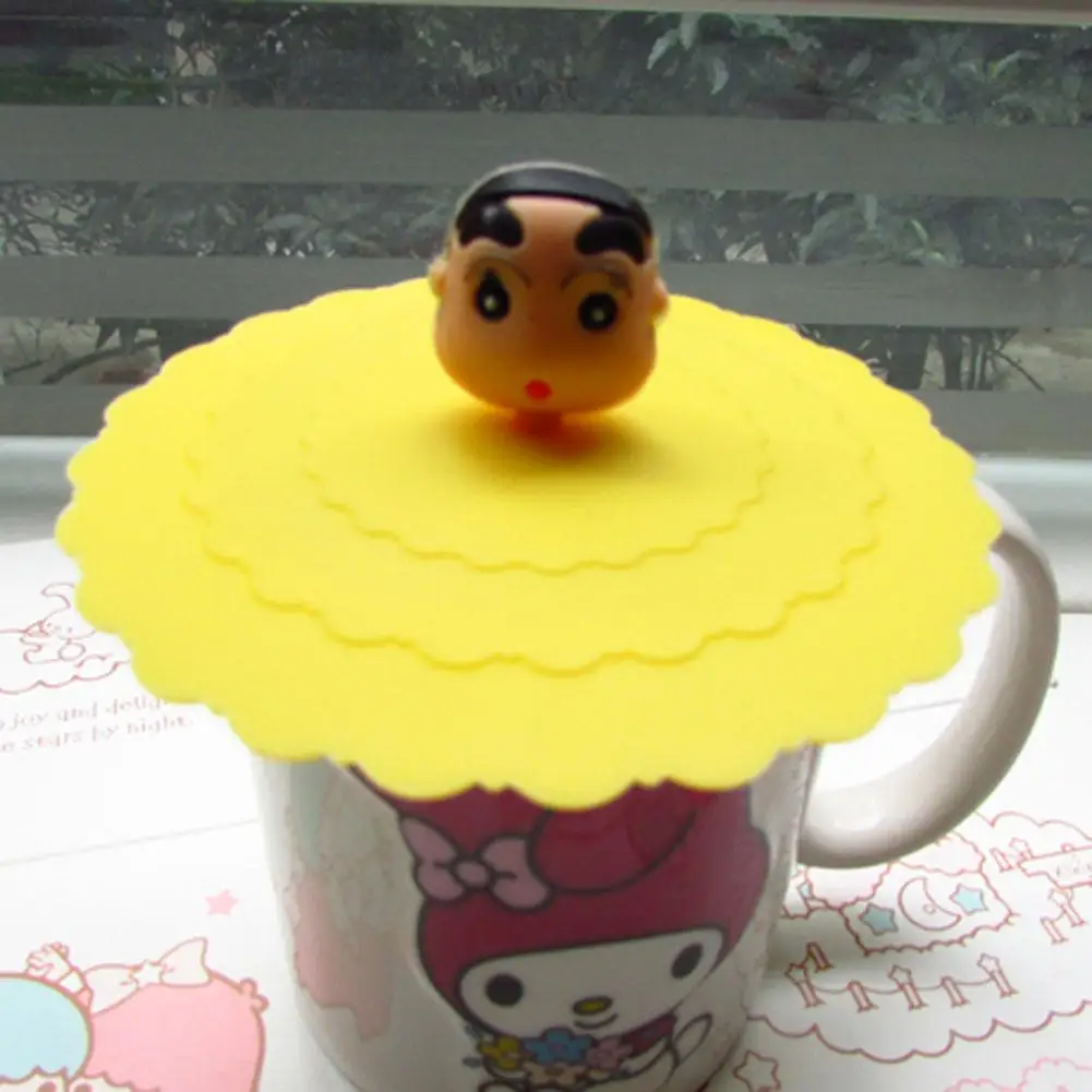 Милый мультфильм Анти-пыль силиконовая чашка крышка кофе всасывающее Уплотнение Крышка PJW