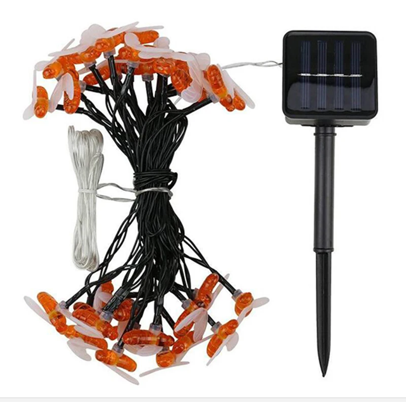 Led Solar Lamp Outdoor Waterproof Garden Christmas Garland Led Solar Powered Lamp Fairy Lights Home Decor LED Bee Solar Light (8)