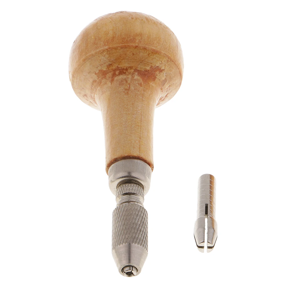 Wood Handle Pin Vise Vice Hand Twist Drill Rotary Tools for Jeweler Jewelry Making Hobby DIY Model Craft for 1.0-2.4mm Bits