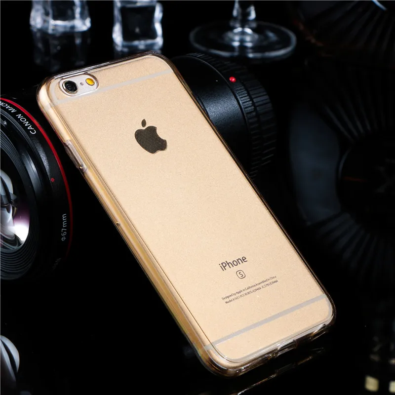 Ультратонкие Ясно царапинам Телефонные Чехлы для iPhone 5 5S SE 6 S Plus 6splus 7 плюс 8 2-в-1