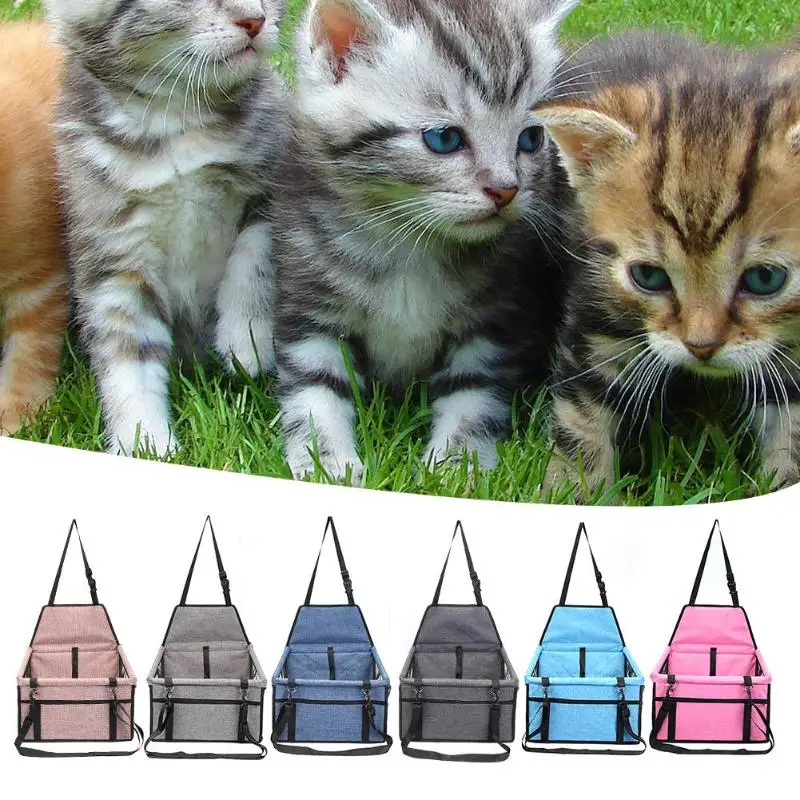 Переноска для собак, сумка для сиденья, водонепроницаемый коврик, дорожная сетка, висячие Сумки, подушки безопасности, сумка для сиденья для собак, корзина, инструмент для домашних животных