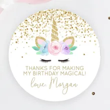 Коробки для подарков шт., 3-7 см, индивидуальный заказ, наклейки на день рождения, Конфеты 100 этикетки, единорог Рог волшебный