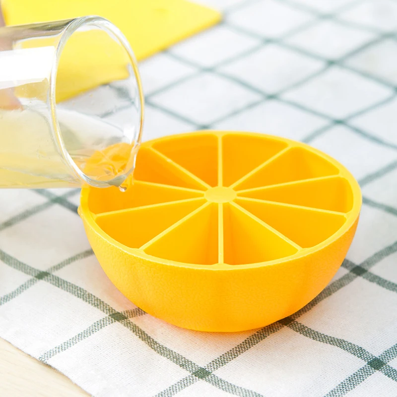 

10 Grid Reusable Lemon Shape Ice Cube Plastic Freeze Ice Cube Maker Popsicle Molds Household Ice Cream Tools Dropshipping