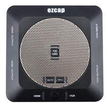 EZCAP Lessons Lecture Video Box HDMI VGA HD Capture Card 1080p Educational Video Conference Recording Box with Mic Microphone