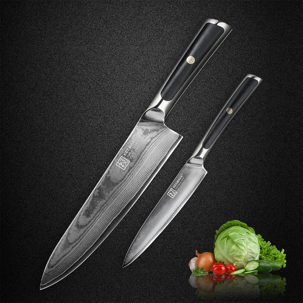 KEEMAKE High Quality Chef Knife Japanese VG10 Core Blade 73 Layers Damascus Steel Kitchen Knives