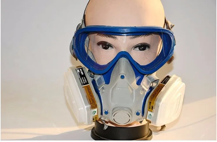 Противогаз с очками полная защитная маска для лица Abti-Пылезащитная краска химическая маска Активированный уголь пожарный спасательный дыхательный аппарат