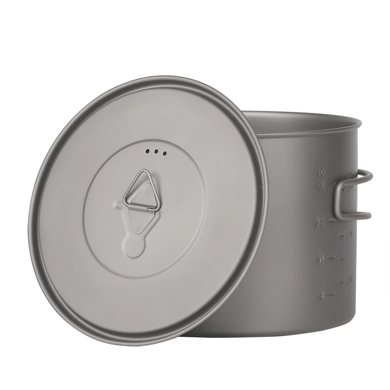 TOAKS 1.3L pot Ultralight Outdoor Camping Titanium Pot Cooking Pot Titamium Cookware Set