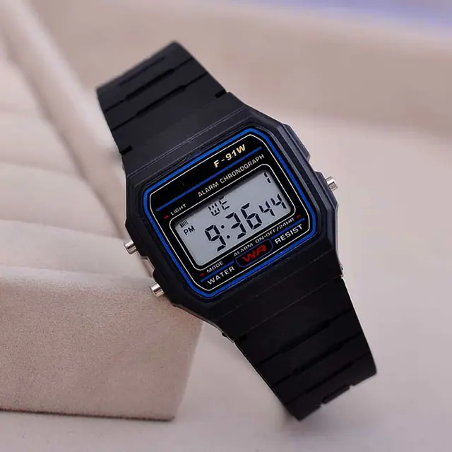 Hot Selling F-91W Design Mens Watch Unique LED Digital Clock Male Black Rubber S Hot Selling F-91W Design Mens Watch Unique LED Digital Clock Male Black Rubber S