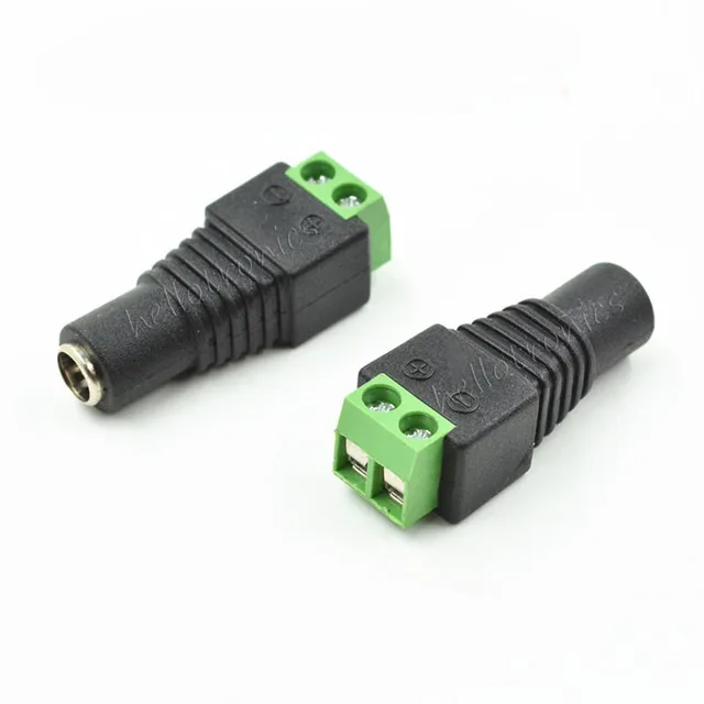 Wholesale 500 pcs/lot Female DC Power Adapter 2.1mm Jack to Screw Terminal Block DC Barrel Jack