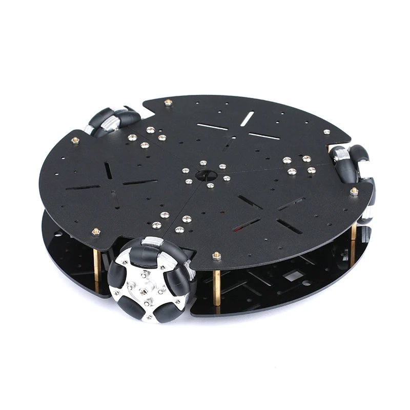 Roues Mecanum Aramox 60 Mm - Pour Voitures Intelligentes Et Robots DIY - Jaune Et Noir, Mouvement Omnidirectionnel