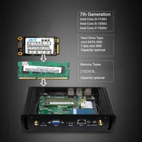 uhd hdmi vga XCY מיני PC מעבד Intel Core i7 7500U i5 7200U i3 7100U Windows 10 מחשב שולחני קומפקטי 4K UHD HTPC HDMI VGA 6 USB * WiFi Gigabit Ethernet (5)