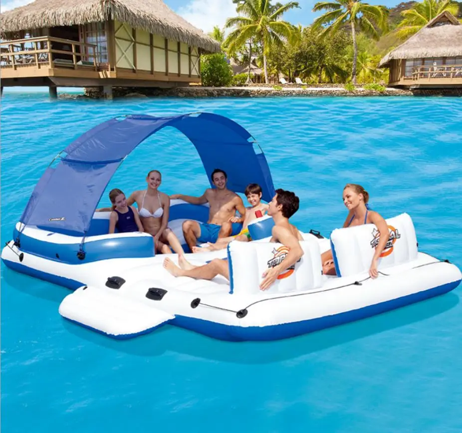 2017 Nieuwe Drijvende Eiland voor Volwassenen en Kids Party in Zomer Zwemmen Grote Opblaasbare Float voor Fun|mattress floating| water air mattressfloating island - AliExpress