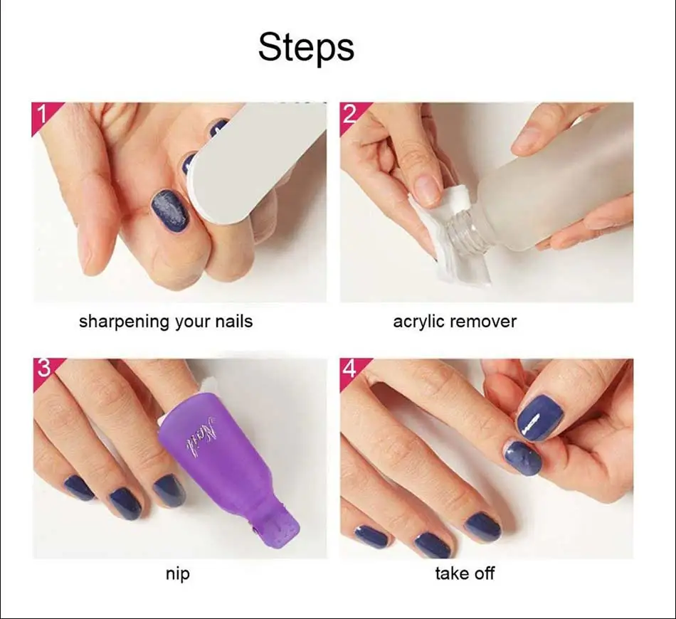 10pcs Nail Clips for Gel Polish Removal