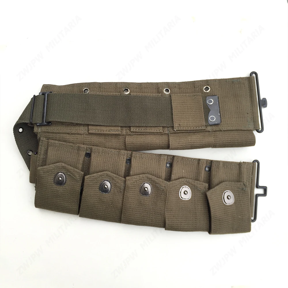 WW2 US ARMY TEN CELL CANVAS POUCH US TACTICAL POCKETS CANVAS BAG KHAKI AND ARMY GREEN