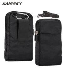 Haissky nova carteira de esportes saco do telefone móvel para multi modelo de telefone gancho loop cinto bolsa coldre saco bolso ao ar livre exército capa caso(China)