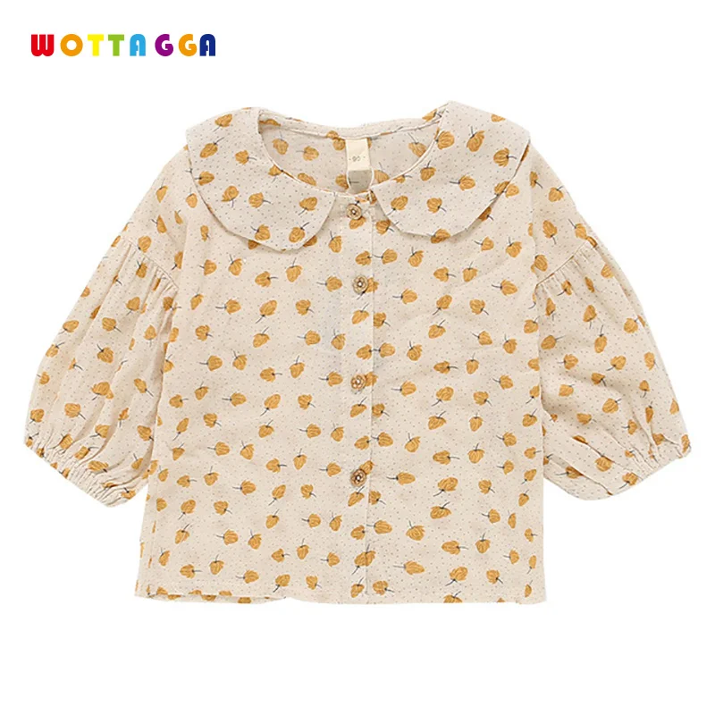 

WOTTAGGA 2019 Baby Girls Clothes Cute Strawberry Blouse For Girl Kid Shirts Summer Long Sleeve Tops Shirts Clothes