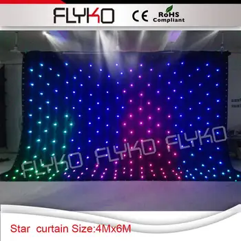 

wedding light backdrop led star light curtain 6x4m