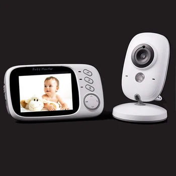 

HOT 3.2 inch color LCD monitor Video Wireless Baby Monitor Security Camera 2 Way Talk Nigh Vision IR LED Temperature Monitoring