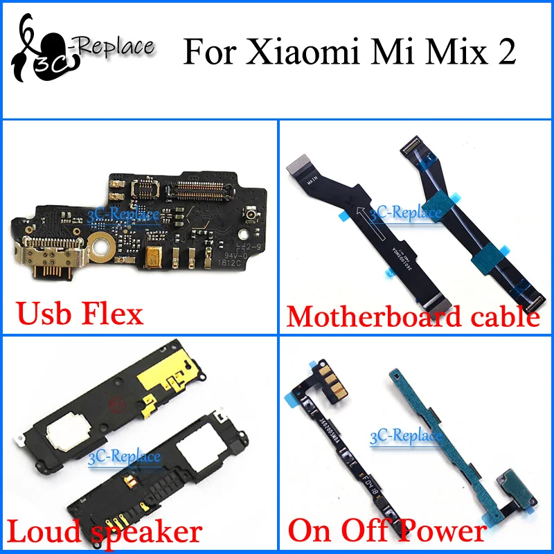 Гибкий Usb кабель для материнской платы Xiaomi Mi Mix 2 MDE5 громкий динамик вкл/выкл