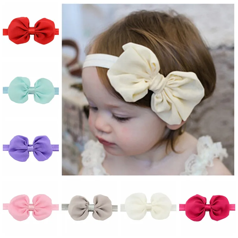 12Pcslot  Sweet Color Kids Bow Headband Silver Ribbon Bows with Thin Hairband Photography Props Girls Bow Tiara Headwrap (5)