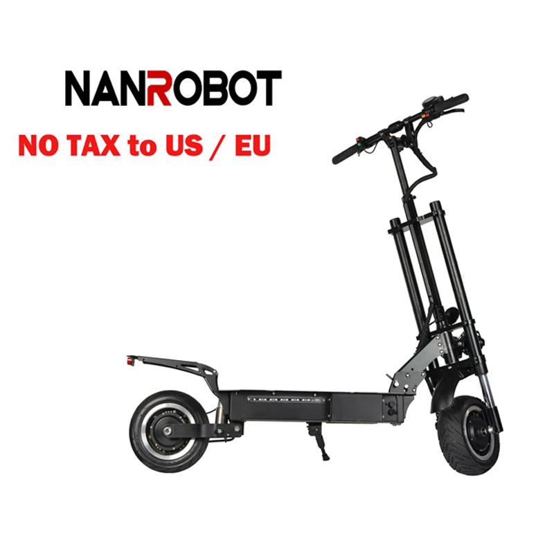  NANROBOT RS6 11'' 3200W 60V/31.2A 50 MPH 55 Miles High Speed Foldable Detachable Seat Adult Electri