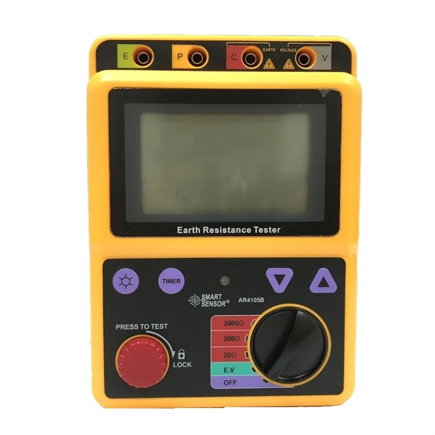 

High-precision Digital Earth Ground Resistance Tester AR4105B 0-2000 Ohm 2 Lines 3 Lines Ground Resistance Tester
