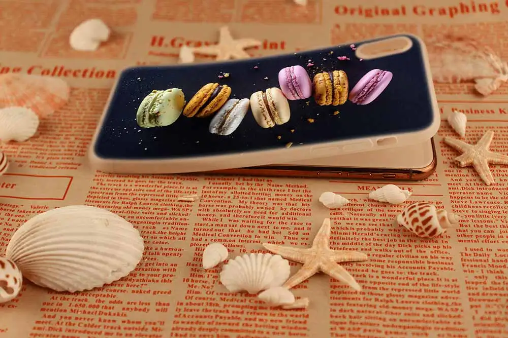 Macarons עוגת רך סיליקון מקרה עבור iPhone 13 11 12 פרו X XS Max XR 6 6S 7 8 בתוספת SE מיני כיסוי phone cases for iphone xr