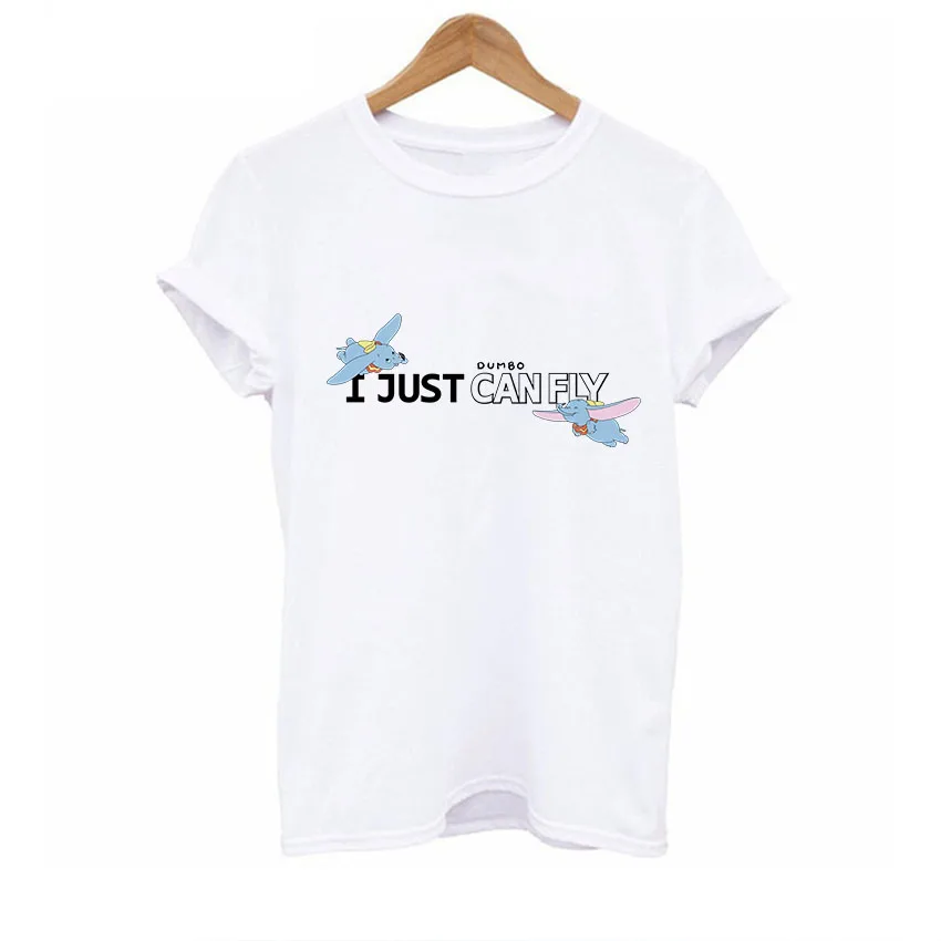 BTFCL Dumbo, женская футболка, Забавный слон, Camiseta Dumbo, футболка с принтом, женская, американская, популярная, футболка, милая, 90 s, футболка с животными
