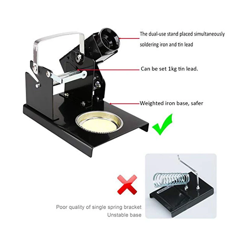 Soldering Iron Accessory Tool Kit Soldering Iron Bracket Stand Holder Support Station Frame Portable for Electrical Working