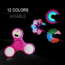 New Light Fidget Spinner Led Stress Hand Spinners Glow In The Dark Figet Spiner Cube EDC Anti-stress Finger Spinner