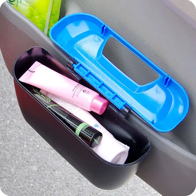 car Litter bin Mini Trash Can Garbage Rubbish Tin Waste Storage Cover