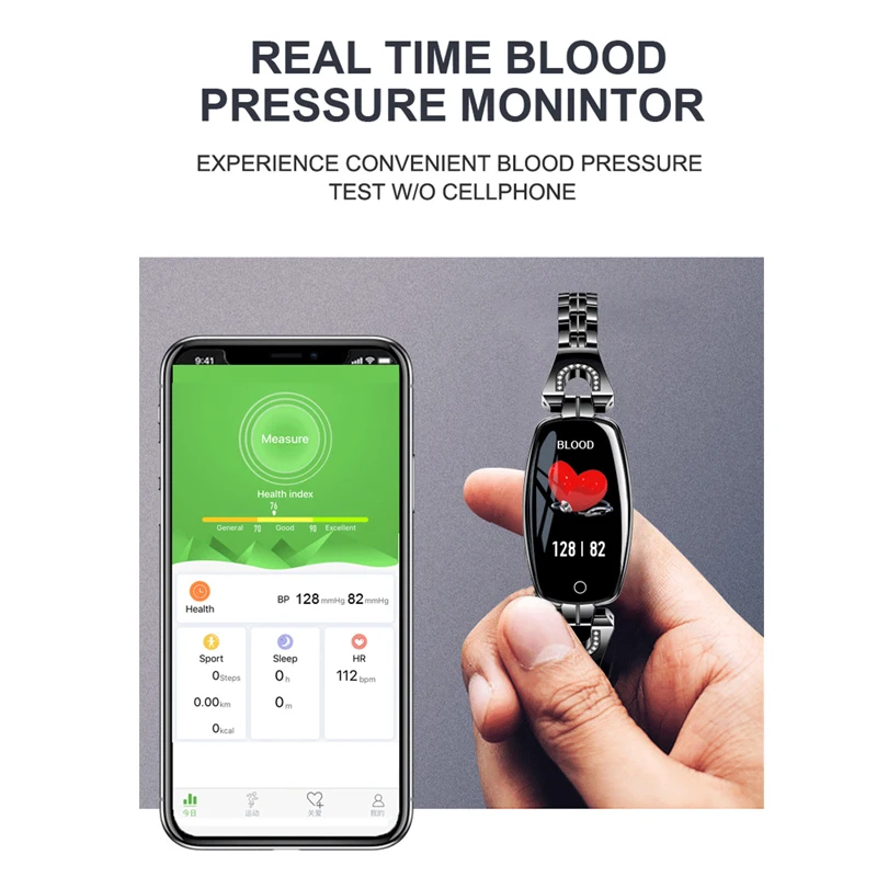  H8 Touch Screen Smart Watch Bracelet Lady Women Heart Rate Sleep Monitor Smart Band Blood Pressure  - 32954271780