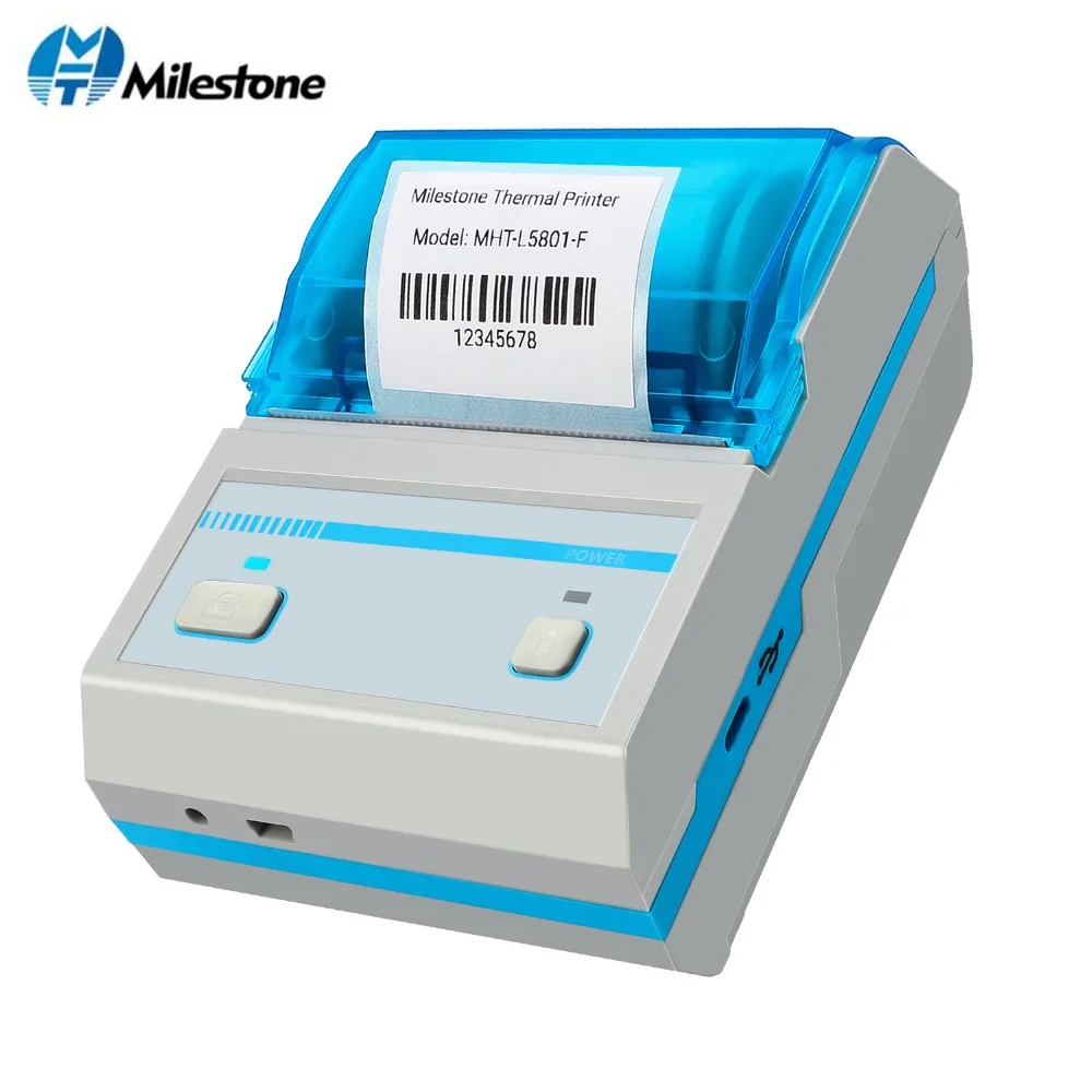 Milestone Thermal Barcode Printer Printing Sticker MHT-L5801 Support Android IOS Mini Wireless Bluetooth Printer Label Maker