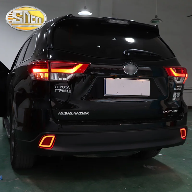 Для Toyota Highlander Kluger XU50- Многофункциональный Автомобильный светодиодный задний противотуманный фонарь бампер свет тормозной задний фонарь отражатель