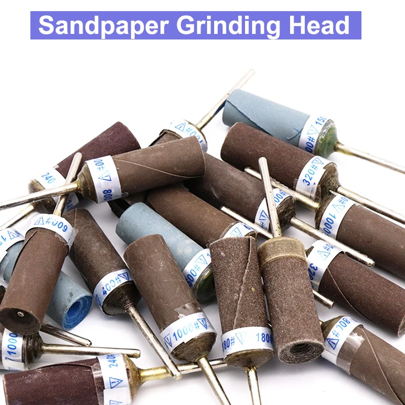 Buy 5pcs 2405000 Grit Sandpaper Grinding Head Sandpaper Bar Stick Rotary