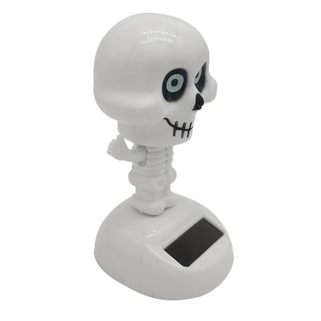 Adorable Dancing Skeleton Statue Figure, Plastic Bobbleheads Doll, Nodding Figure Doll Toy Home Office Car Dashboard Ornament 1