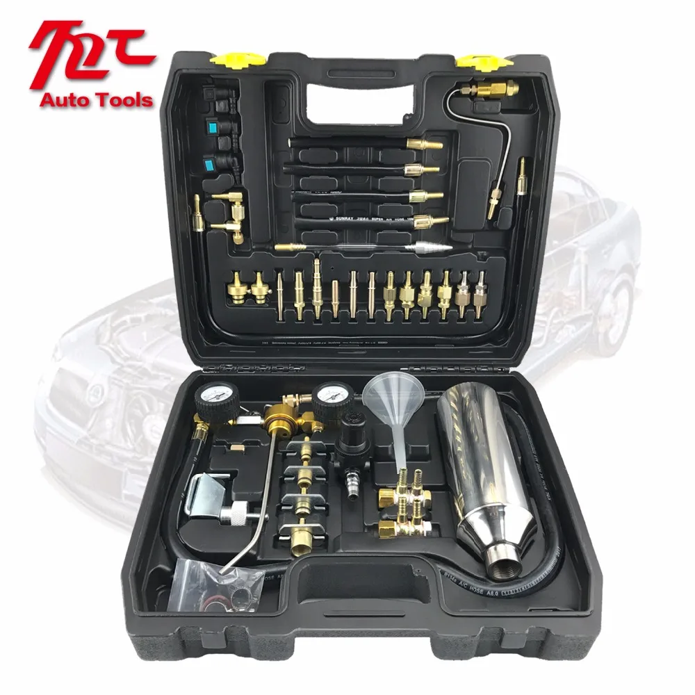 

Universal Car Fuel System Injector Nozzle Gasoline Cleaner Machine Non-Dismantle Bottle Air Intake Cleaning Tester Tool Set