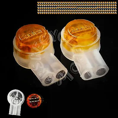 

200 pcs UY2 Scotchlok Connector With Grease Filling Butt Wire Tap Splice